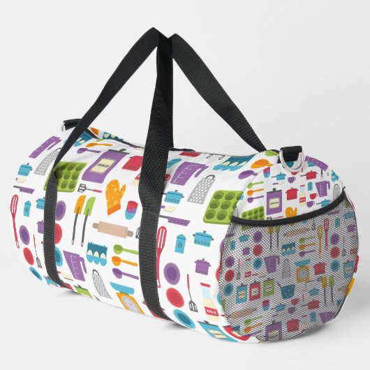 Retro-Koch Koch Backen Duffle Bag (Rechte Ecke)