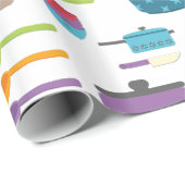 Retro-Koch Koch Backen Geschenkpapier (Rolleneckpunkt)