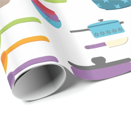 Retro-Koch Koch Backen Geschenkpapier (Rolleneckpunkt)