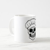 Retro Koch Skull Halloween Kochgeschenk Kaffeetasse (Vorderseite Links)