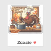 Retro Koch Türkei Erntedank Klassischer T - Shirt Aufkleber (Blatt)