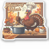 Retro Koch Türkei Erntedank Klassischer T - Shirt Aufkleber (Vorderseite)