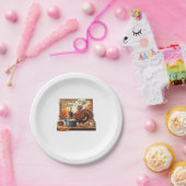 Retro Koch Türkei Erntedank Klassischer T - Shirt Pappteller (Party)