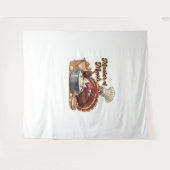 Retro Koch Türkei Erntedank Oversifizierter T - Sh Wandteppich (Vorderseite (Horizontal))