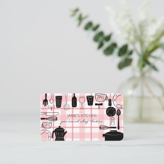 Retro-Kochgeräte Visitenkarte (Stehend Vorderseite)