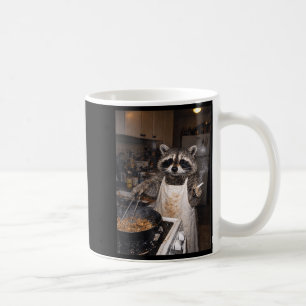 Retro-Kochwaschbär lustiger rauchender Waschbär Me Kaffeetasse
