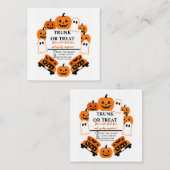 Retro Kofferraum oder Halloween-Party für die Geme Begleitkarte (Vorne/Hinten)