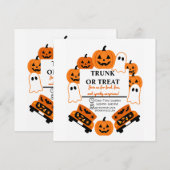 Retro Kofferraum oder Halloween-Party für die Geme Save The Date (Vorne/Hinten)