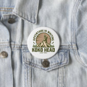 Retro Koko Head Wanderung Button (Beispiel)