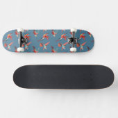 Retro Kolibri-Muster Skateboard (Horizontal)