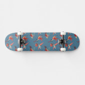 Retro Kolibri-Muster Skateboard (Horizontal)