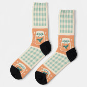 Retro-Kolibrisocken Socken (Linkes Detail)