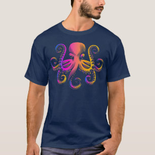 Retro-Koloter Octopus Octopus T-Shirt