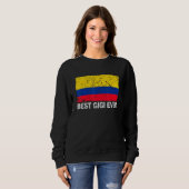 Retro Kolumbien Flag Bester Gigi je Muttertag Sweatshirt (Vorne ganz)