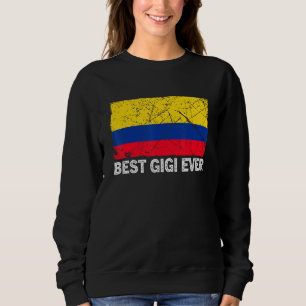 Retro Kolumbien Flag Bester Gigi je Muttertag Sweatshirt