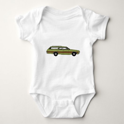 Retro Kombiwagen Baby Strampler (Vorderseite)