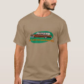 Retro Kombiwagen (Brown u. Grün) T-Shirt (Vorderseite)