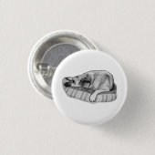 Retro-Komfort, ruhiger Hunde-Pin Button (Vorne & Hinten)