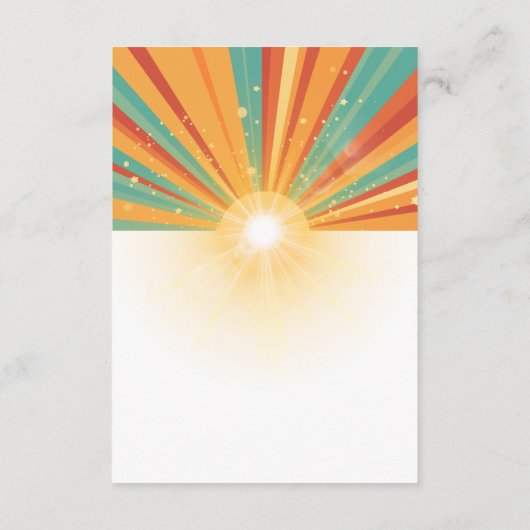 Retro kommt hier die Son Baby Dusche Begleitkarte (Rückseite)