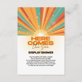 Retro kommt hier die Son Baby Dusche Begleitkarte (Vorderseite)