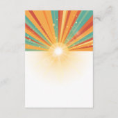 Retro kommt hier die Son Baby Dusche Begleitkarte (Rückseite)