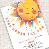 Retro kommt hier die Son Baby Dusche Einladung