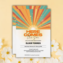 Retro kommt hier die Son Baby Dusche