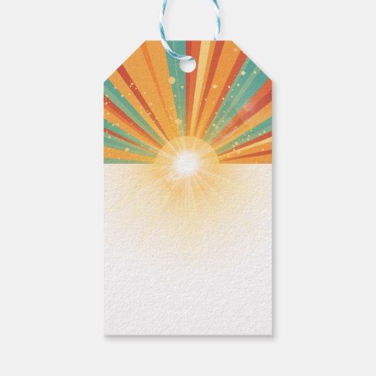 Retro kommt hier die Son Baby Dusche Geschenkanhänger (Rückseite)