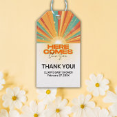 Retro kommt hier die Son Baby Dusche Geschenkanhänger