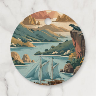 Retro Komodo-Insel Indonesien Geschenkanhänger