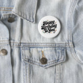 Retro-Konfetti-Geburtstag Button (Beispiel)