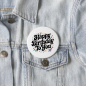 Retro-Konfetti-Geburtstag Button (Beispiel)