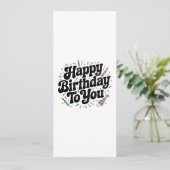 Retro-Konfetti-Geburtstag Einladung (Stehend Vorderseite)