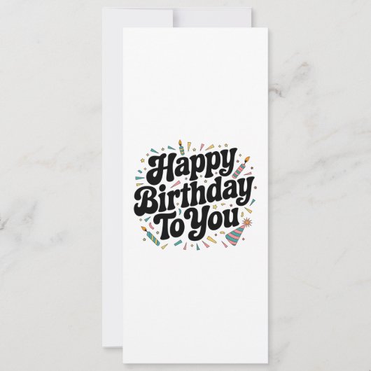 Retro-Konfetti-Geburtstag Einladung (Vorderseite)