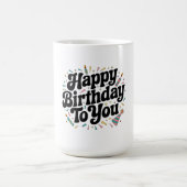Retro-Konfetti-Geburtstag Kaffeetasse (Mittel)