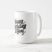 Retro-Konfetti-Geburtstag Kaffeetasse (VorderseiteRechts)