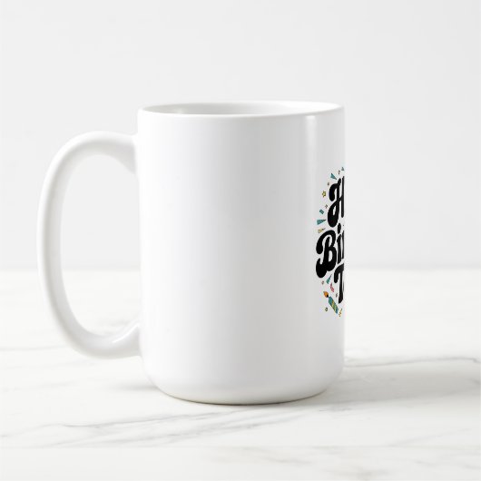 Retro-Konfetti-Geburtstag Kaffeetasse (Links)