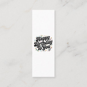 Retro-Konfetti-Geburtstag Telefonnummerkarte
