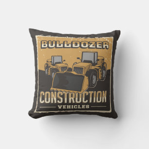 Retro-Konstruktion - Bulldozer-Kissen Kissen