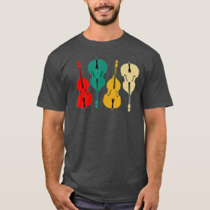 Retro Kontrabass Saiten Doppelbass Vintage Gif T-Shirt