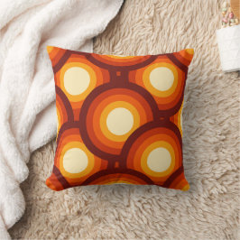 Retro konzentrische Kreise Kissen