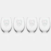 Retro Kopfhörer Herz Skull Weinglas Ohne Stiel (Hinten)