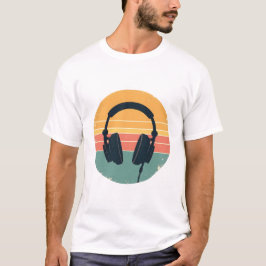 Retro-Kopfhörer Vintage Musik Lover Ästhetik T-Shirt