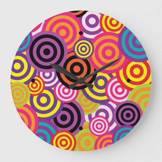 Retro-Kopfschmerzen Große Wanduhr (Vorderseite)