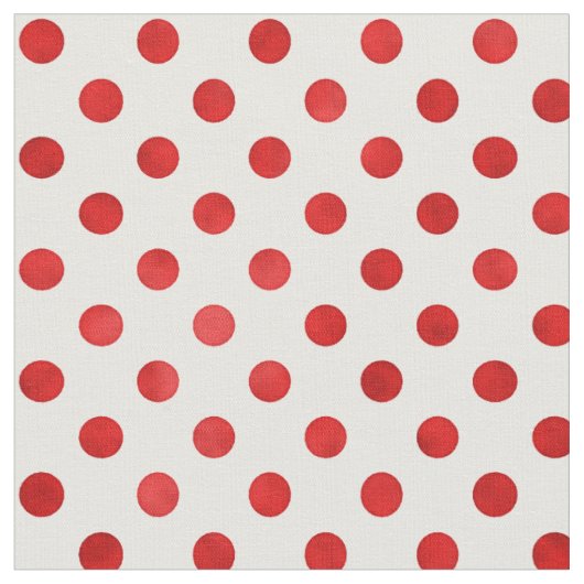 Retro Korallenrot-Polka-Punktmuster Stoff (Nahaufnahme)