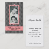 Retro korallenrote visitenkarte (Vorne/Hinten)