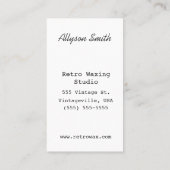 Retro korallenrote visitenkarte (Rückseite)