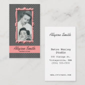 Retro korallenrote visitenkarte (Vorne/Hinten)