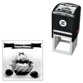 Retro. Korb mit Ostereiern Permastempel (Beispiel)