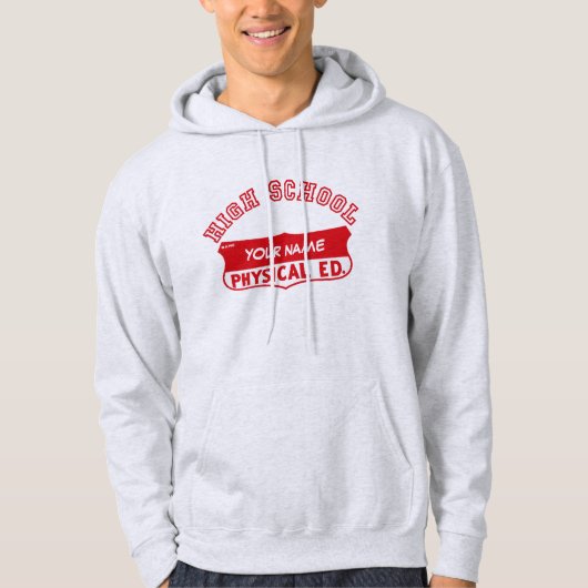 Retro körperlicher Ed Hoodie (Vorderseite)
